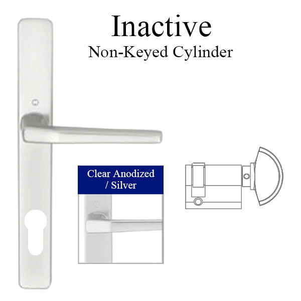Hoppe Frankfurt Inactive Multipoint Handleset – 92mm PZ, Clear Anodized