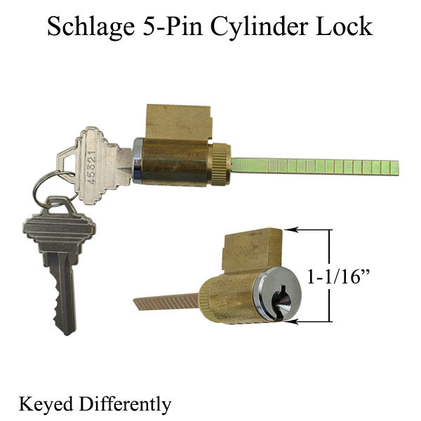 Schlage SC-1 Keyed Cylinder – 5-Pin, Keyed Different