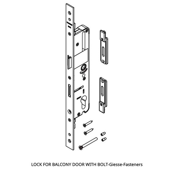 Giesse INOX Multipoint Lock Case – 35mm Backset, 85mm PZ