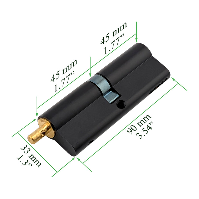 Emtek Euro Cylinder for 2-3/4" Doors – Schlage SC1 Keyway