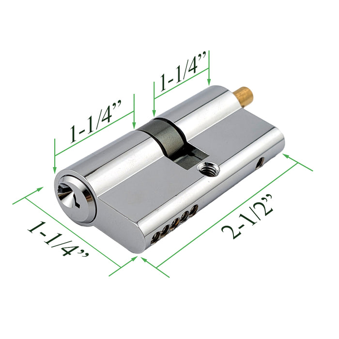 Schlage Euro Cylinder for 1-3/4" Doors – SC1 Keyway, Satin Nickel