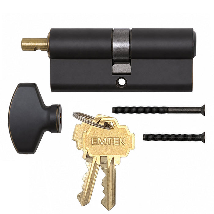Emtek Euro Profile Cylinder for 2-1/4" Doors – 80mm Length