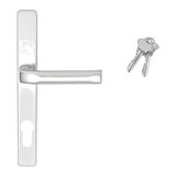 Hoppe London Active Multipoint Handleset – 92mm PZ, Clear Anodized