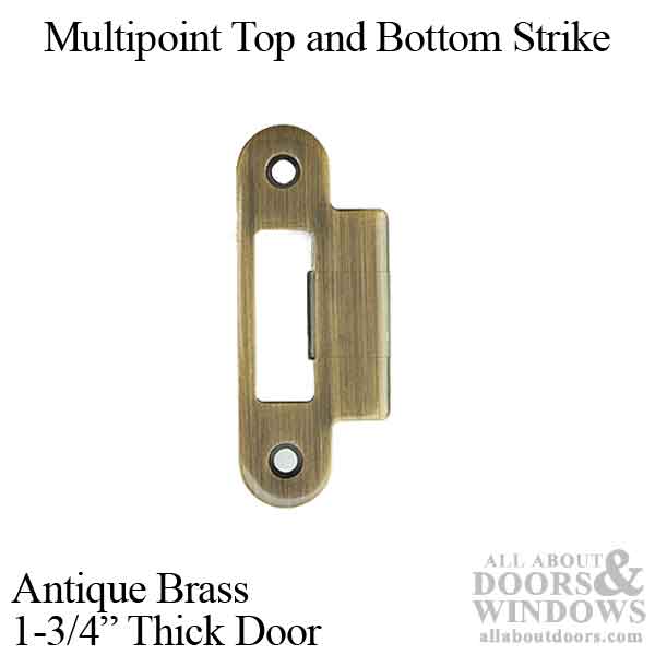 GU/Ferco Multipoint Strike Plate for 1-3/4" Doors – Antique Brass