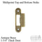 GU/Ferco Multipoint Strike Plate for 1-3/4" Doors – Antique Brass