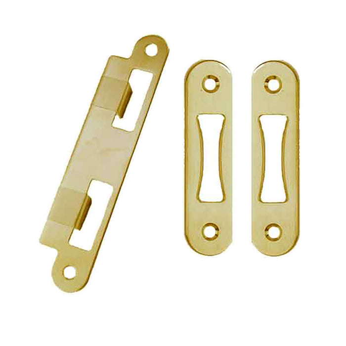G-U/Ferco Strike Plate Set for 1-3/4" Doors – Antique Brass