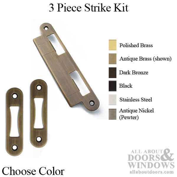 3-Piece Strike Kit for Rhino Hook and Tripact Locks – 2-1/4" Door