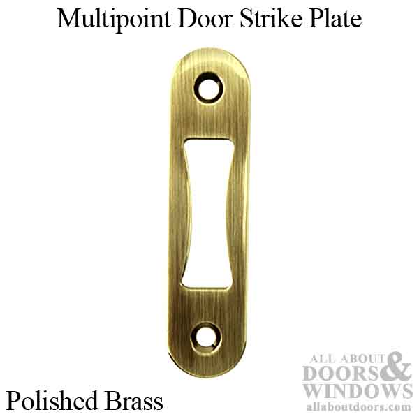 G-U Ferco Multipoint Strike Plate – Radius Corner, Polished Brass