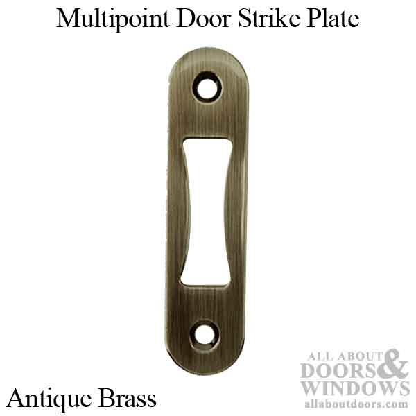 G-U Ferco Multipoint Strike Plate – Radius Corner, Antique Brass