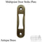 G-U Ferco Multipoint Strike Plate – Radius Corner, Antique Brass