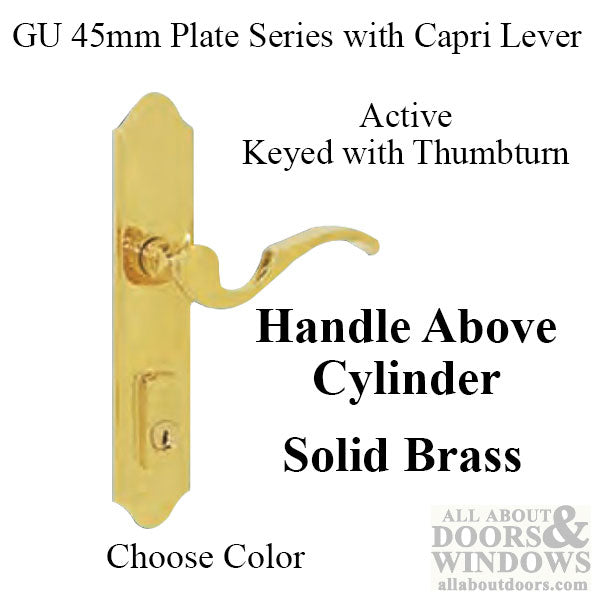 G-U Capri Handleset Trim – 45mm Backset, 92mm PZ, American Cylinder