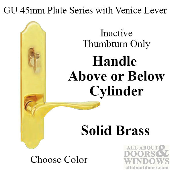 G-U Venice Inactive Handleset Trim – 45mm Plate Series, 92mm PZ