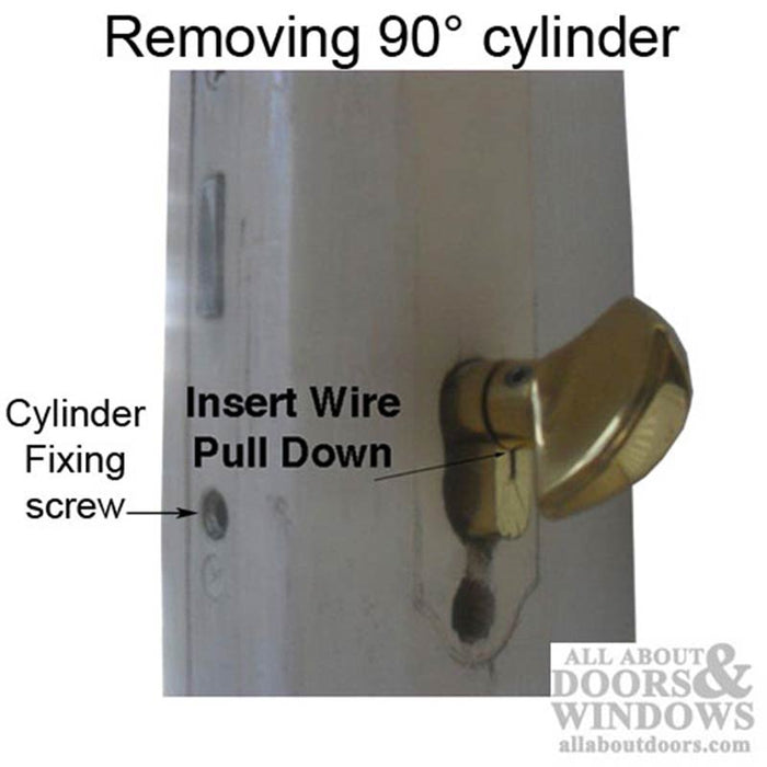 Hoppe 90° Keyed Profile Cylinder with Crescent Knob – Rustic Umber