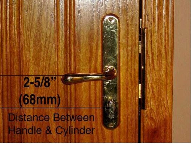 Germania Lever Handleset with Lara Back Plate – 68mm PZ, Satin Nickel