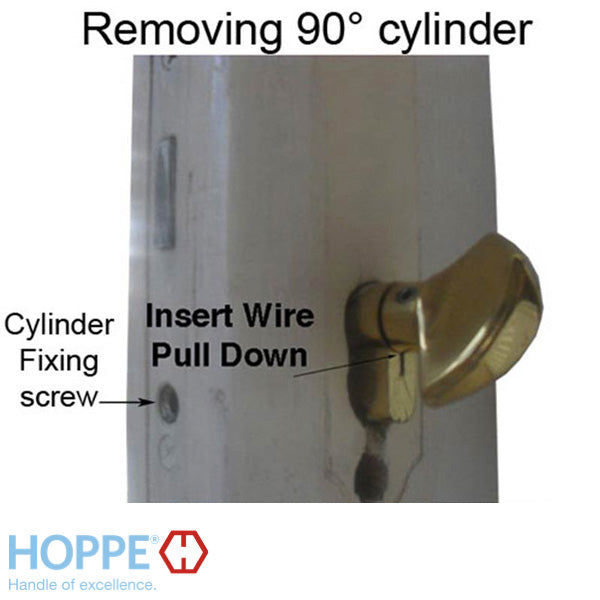 Hoppe 90-Degree Profile Cylinder with Crescent Knob – 40.5mm/40.5mm
