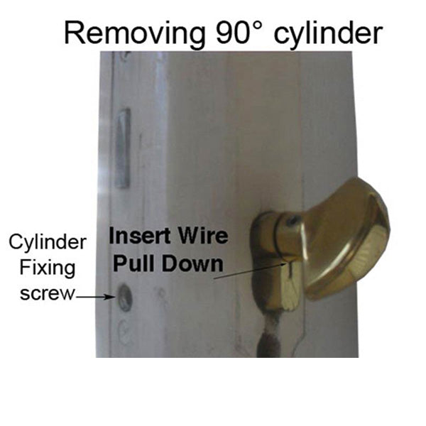 Hoppe 90° Profile Cylinder with Crescent Knob – 31.5/31.5mm, Schlage Keyway