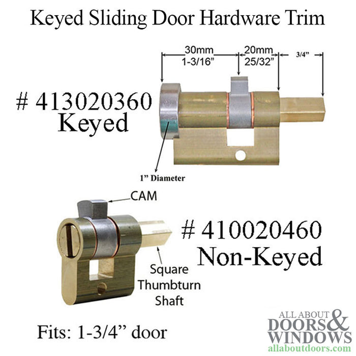 Winkhaus Botticelli Keyed Entry Trim for Sliding Patio Doors – Left Hand