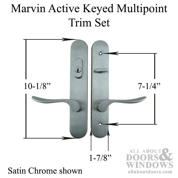 Marvin Traditional Active Handle Set Trim for Multipoint Doors – Dark Bronze