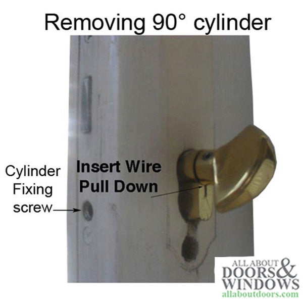 Hoppe 90-Degree Profile Cylinder with Crescent Knob – SC1 Keyway, 3-5/8" Overall