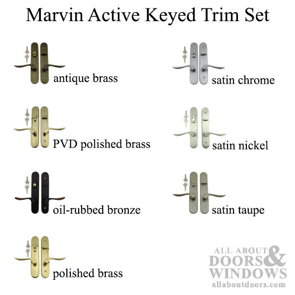 Marvin Traditional Active Handle Set Trim for Multipoint Doors – Dark Bronze