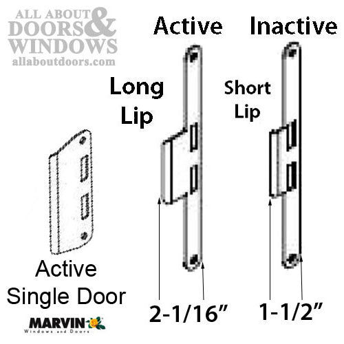 Marvin Strike Plate for Outswing French Doors – Stainless Steel