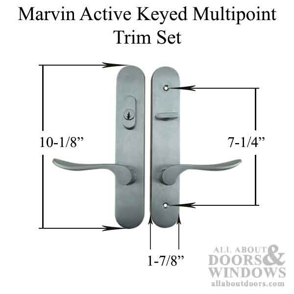 Marvin Active Trim for Multipoint Doors – Satin Nickel PVD