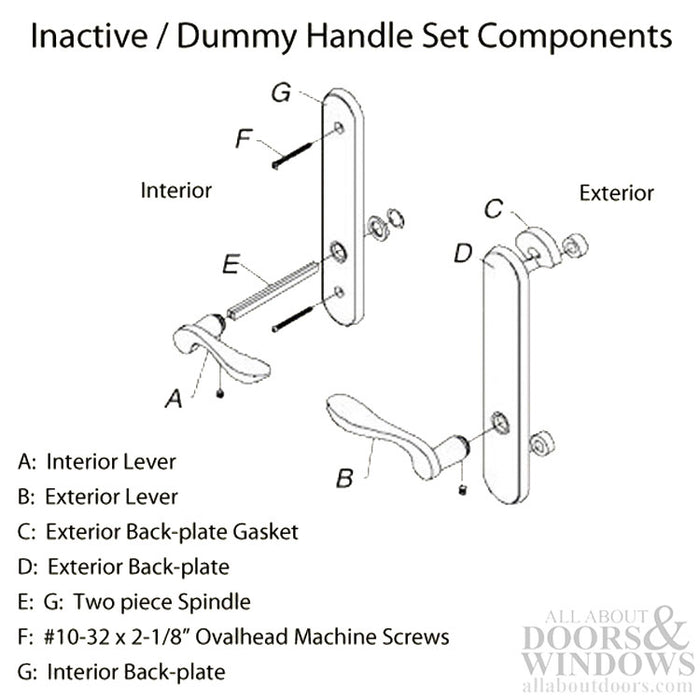 Marvin Dummy Trim for Hinged Patio Door – Dark Bronze