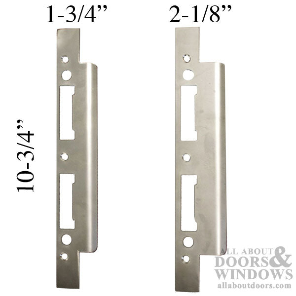 Custom Latch & Deadbolt Strike Plate – Curved Lip, 2-1/4" Door