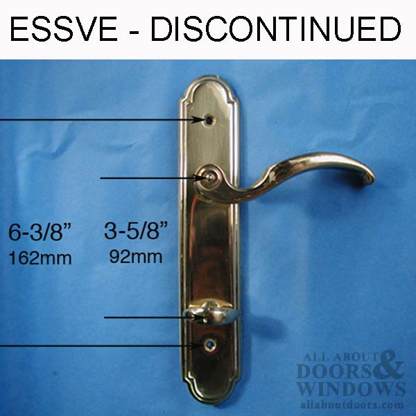 Essve Active Keyed Handleset Trim for Multipoint Lock – 92mm PZ, Polished Brass