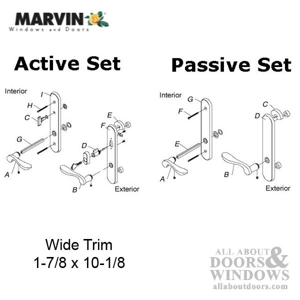 Marvin Active Trim for Multipoint Doors – Satin Nickel PVD
