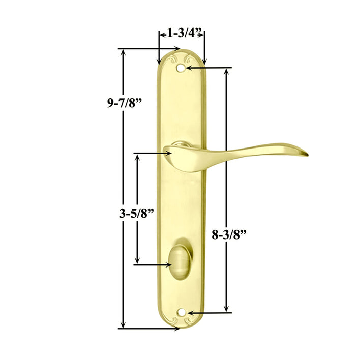Pella Left Hand Active Handle Set for Multipoint Doors – 92mm PZ