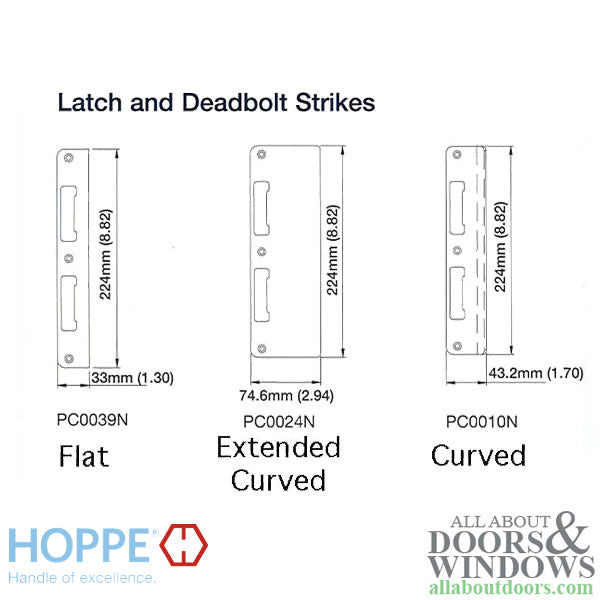 Hoppe Single Point Mortise Lock – 60mm Backset, 92mm PZ, 1" Deadbolt