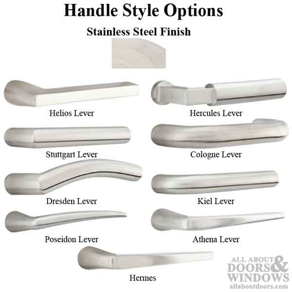 Multipoint Lock Handleset Trim – 92mm PZ, Stainless Steel