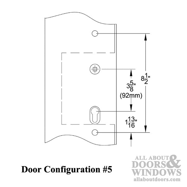 Non-Keyed Passage Lever with Durango Handle – Left Hand, 92mm PZ, Medium Bronze
