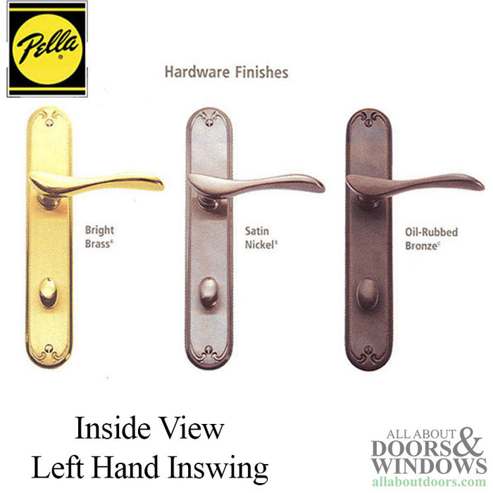 Pella Left Hand Active Handle Set for Multipoint Doors – 92mm PZ