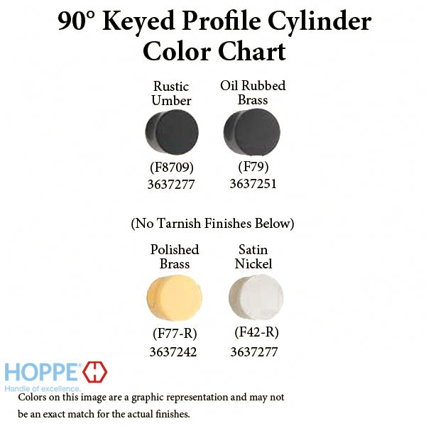 Hoppe 90° Keyed Profile Cylinder with Crescent Knob – Rustic Umber