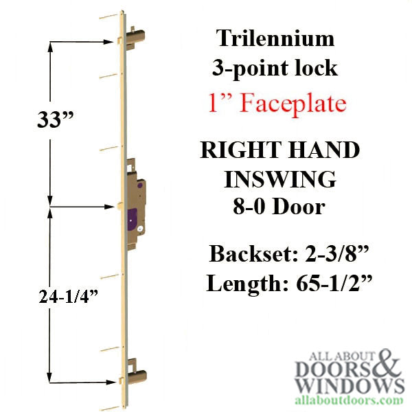 Endura Trilennium 3000 Multipoint Lock – 60mm Backset, Locking Latch Bolts