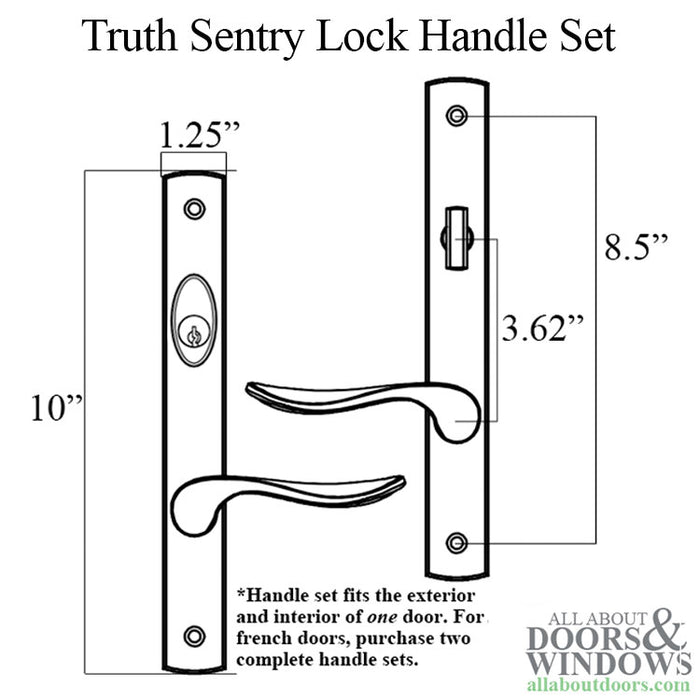 Truth Modern Handle Set – 92mm PZ, PVD Brass