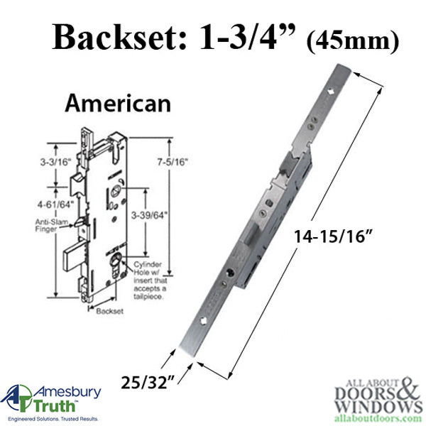 P2000 Single Point Lock – 45mm Backset, 92mm PZ