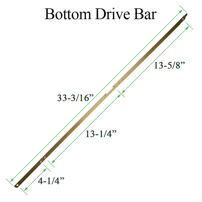Peachtree Bottom Auxiliary Drive Bar for IPD French Doors – 33-3/16" Length