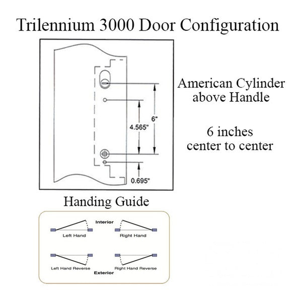 Endura Trilennium 3000 Multipoint Lock – 60mm Backset, Left Inswing