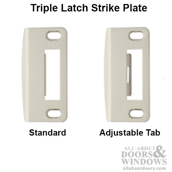 Hoppe Multipoint Lock Strike Plate with Adjustable Tab – Brushed Nickel