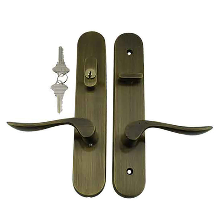 Marvin Active Keyed Multipoint Lock Trim – 92mm PZ, Antique Brass