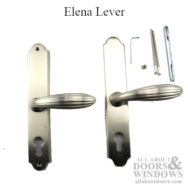 Mariani Patio Lever Trim – 68mm PZ, Satin Nickel