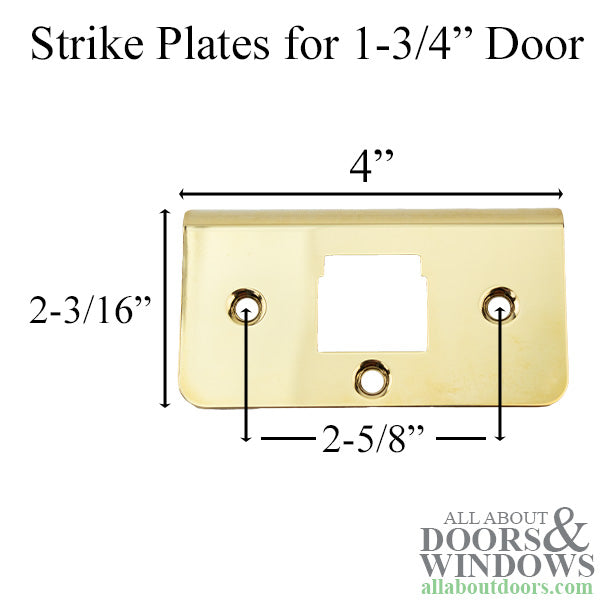 Peachtree Strike Plate Set – 3 Pieces for 1-3/4" Doors