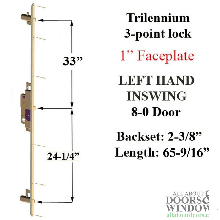 Endura Trilennium 3000 Multipoint Lock – 60mm Backset, Locking Latch Bolts