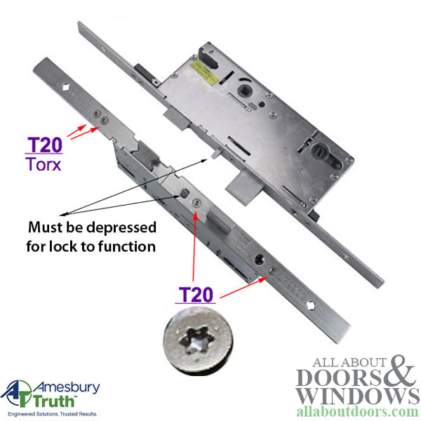 P2000 Single Point Lock – 45mm Backset, 92mm PZ