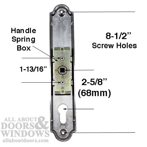 Amesbury Germania Patio Handleset – 68mm PZ, Satin Nickel