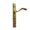 GU Capri Lever Handleset on Venice Plate – Lever Above Key, Polished Brass