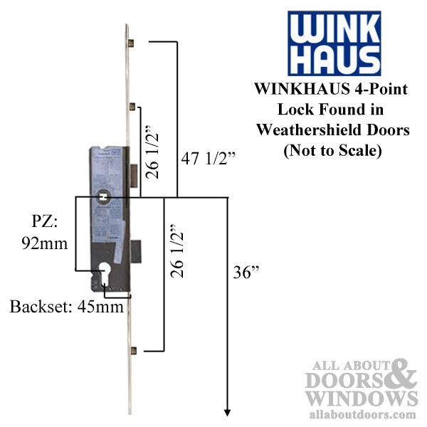 WinkHaus 4-Point Multipoint Lock – 45mm Backset, 92mm PZ (Discontinued)